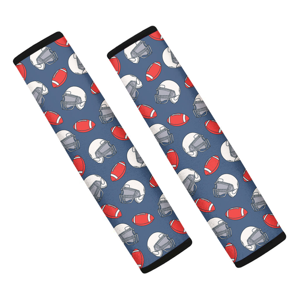 American Football Pattern Print Car Seat Belt Covers