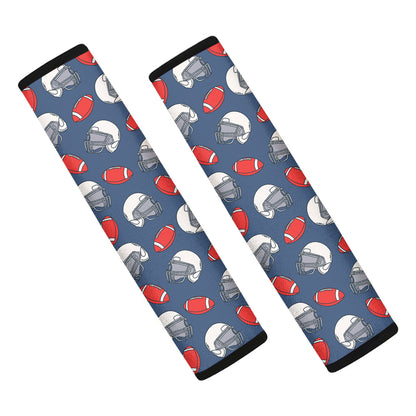 American Football Pattern Print Car Seat Belt Covers