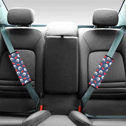 American Football Pattern Print Car Seat Belt Covers