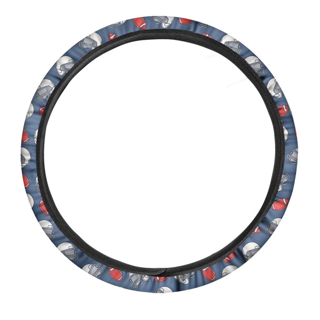 American Football Pattern Print Car Steering Wheel Cover