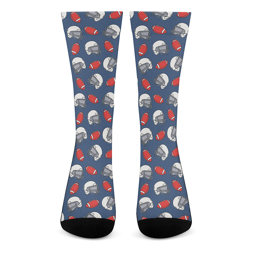 American Football Pattern Print Crew Socks