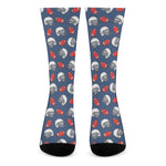 American Football Pattern Print Crew Socks