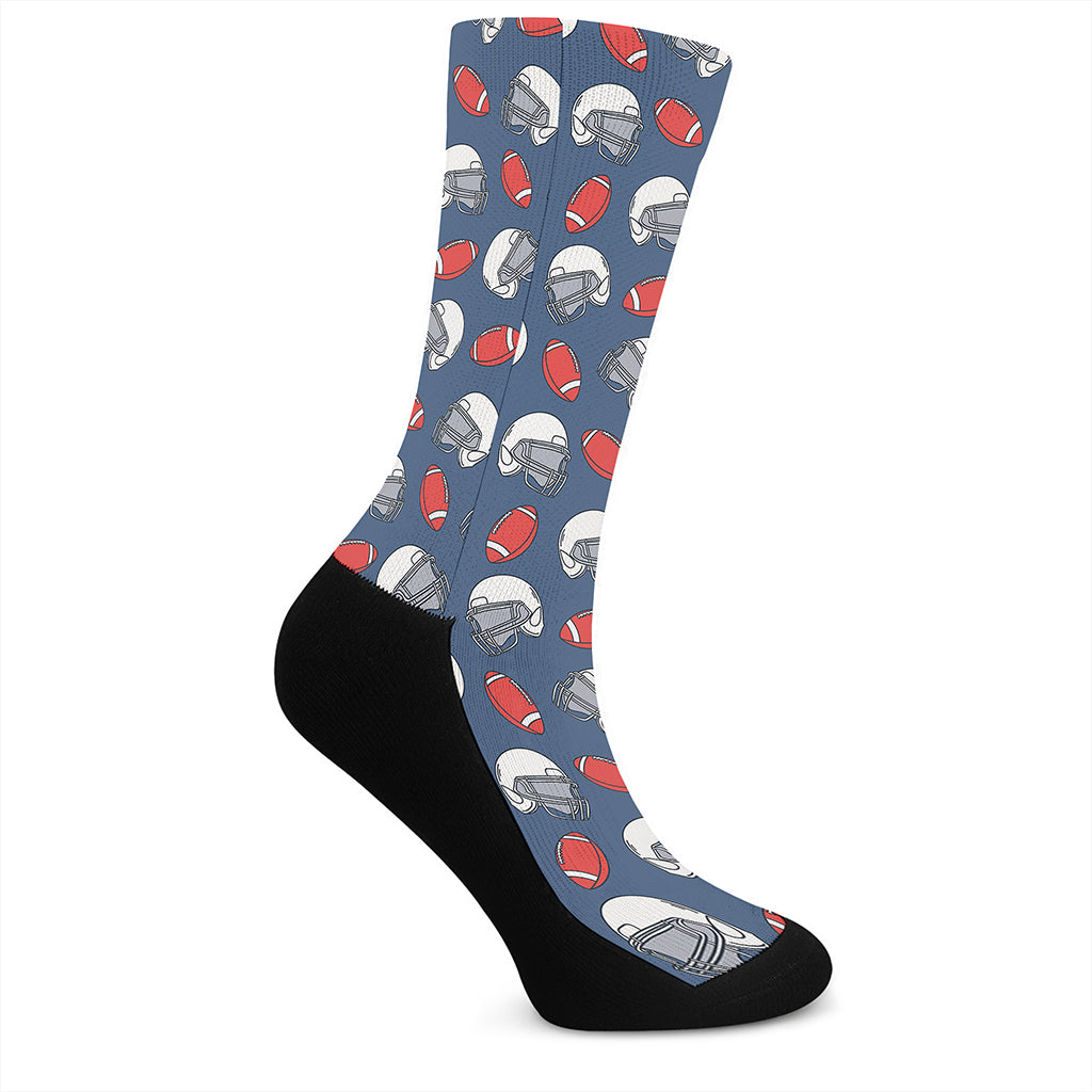 American Football Pattern Print Crew Socks