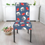 American Football Pattern Print Dining Chair Slipcover