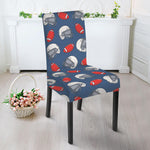 American Football Pattern Print Dining Chair Slipcover