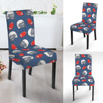American Football Pattern Print Dining Chair Slipcover