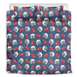 American Football Pattern Print Duvet Cover Bedding Set