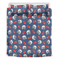 American Football Pattern Print Duvet Cover Bedding Set