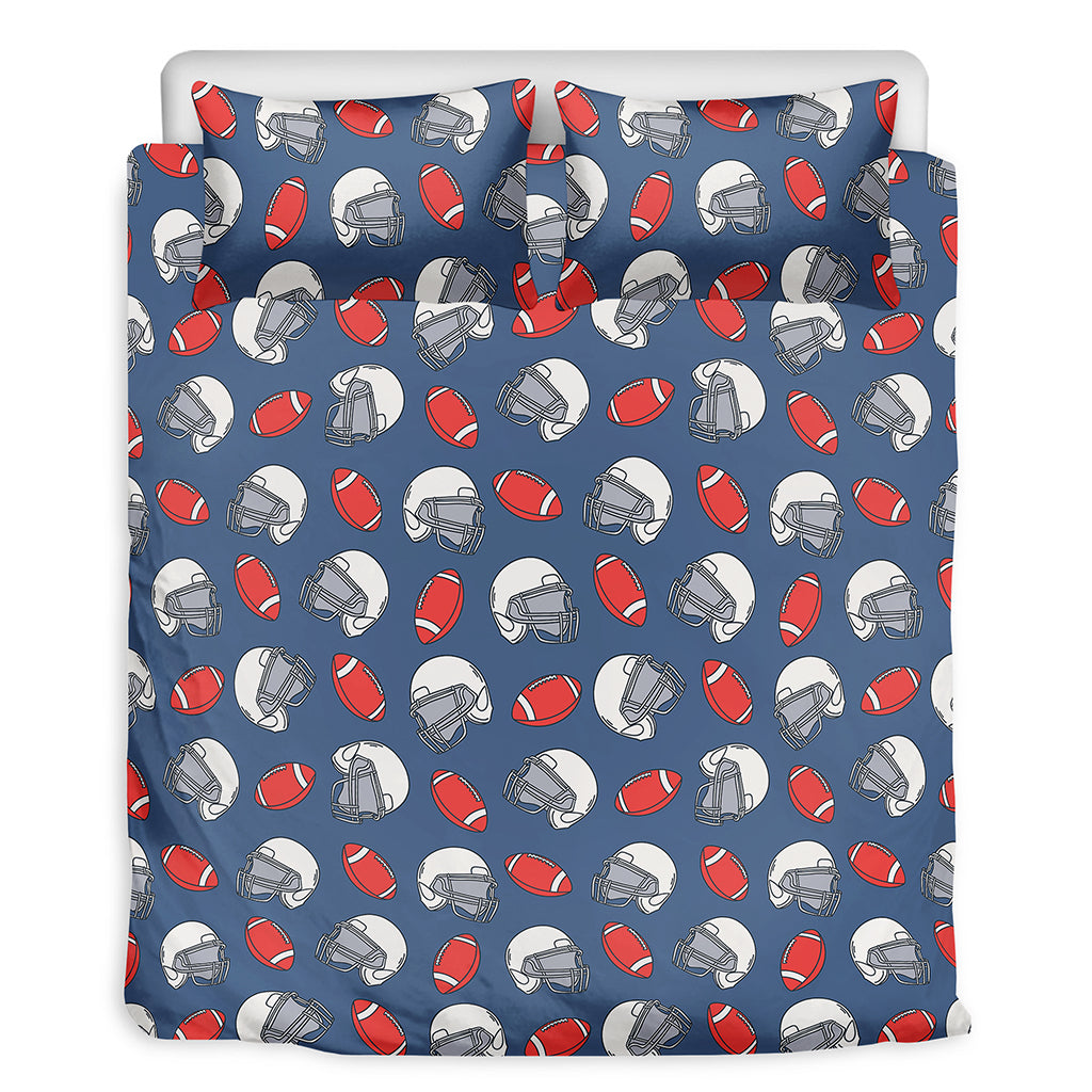 American Football Pattern Print Duvet Cover Bedding Set