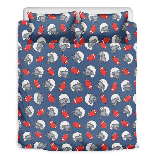 American Football Pattern Print Duvet Cover Bedding Set