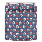 American Football Pattern Print Duvet Cover Bedding Set