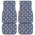 American Football Pattern Print Front and Back Car Floor Mats