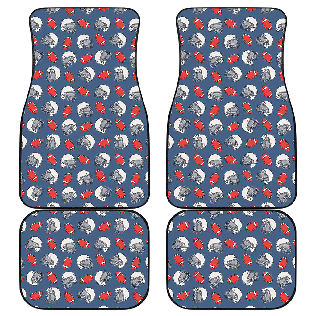 American Football Pattern Print Front and Back Car Floor Mats