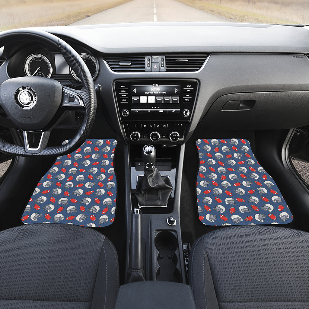 American Football Pattern Print Front and Back Car Floor Mats
