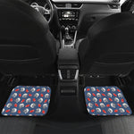 American Football Pattern Print Front and Back Car Floor Mats