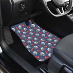 American Football Pattern Print Front and Back Car Floor Mats