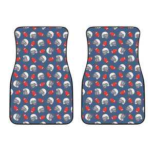 American Football Pattern Print Front Car Floor Mats