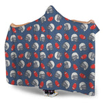 American Football Pattern Print Hooded Blanket