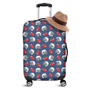 American Football Pattern Print Luggage Cover