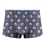 American Football Pattern Print Men's Boxer Briefs