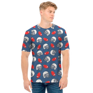 American Football Pattern Print Men's T-Shirt