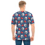 American Football Pattern Print Men's T-Shirt