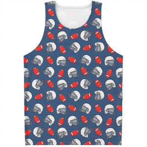 American Football Pattern Print Men's Tank Top