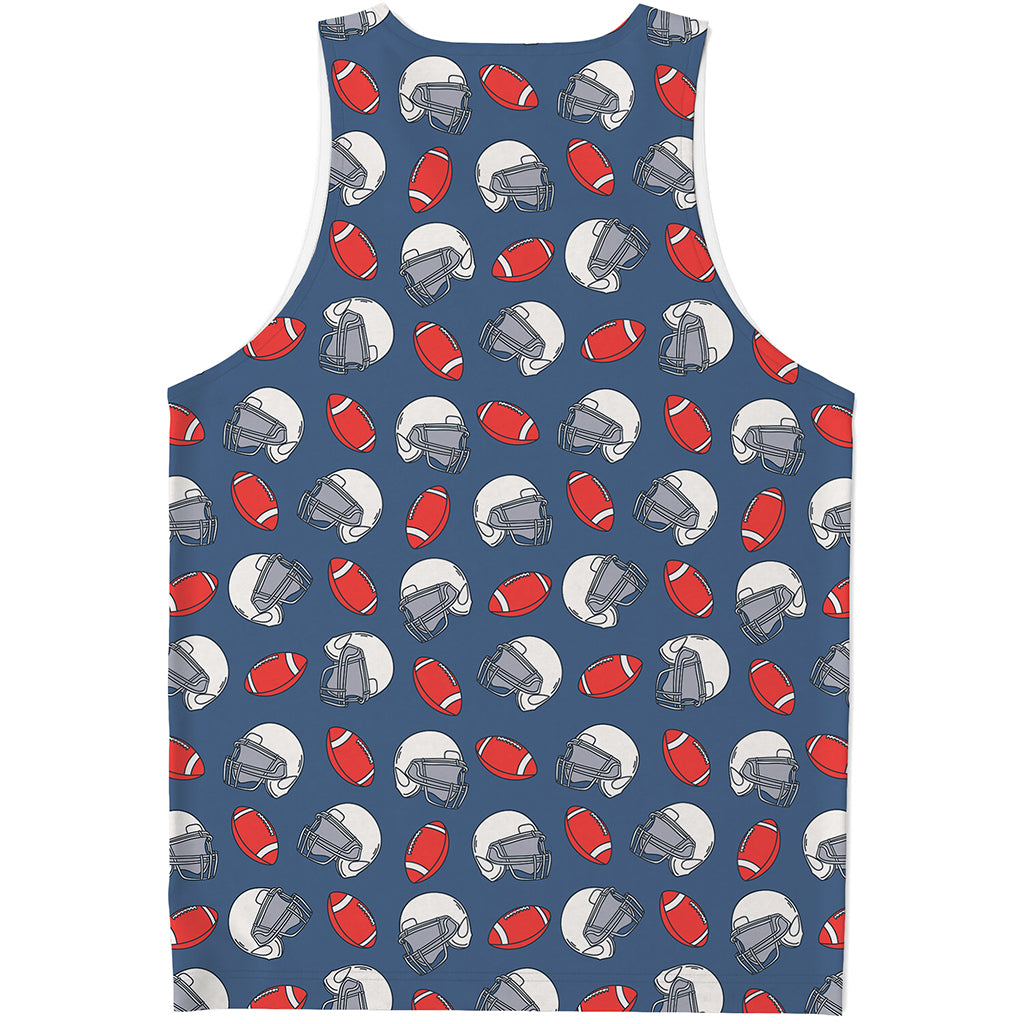 American Football Pattern Print Men's Tank Top