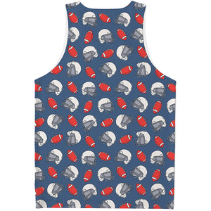 American Football Pattern Print Men's Tank Top