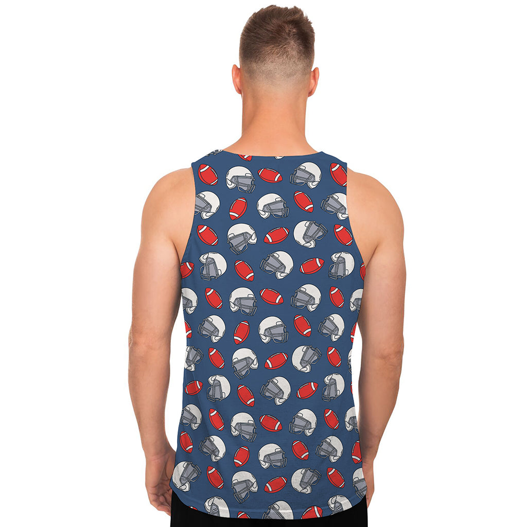 American Football Pattern Print Men's Tank Top