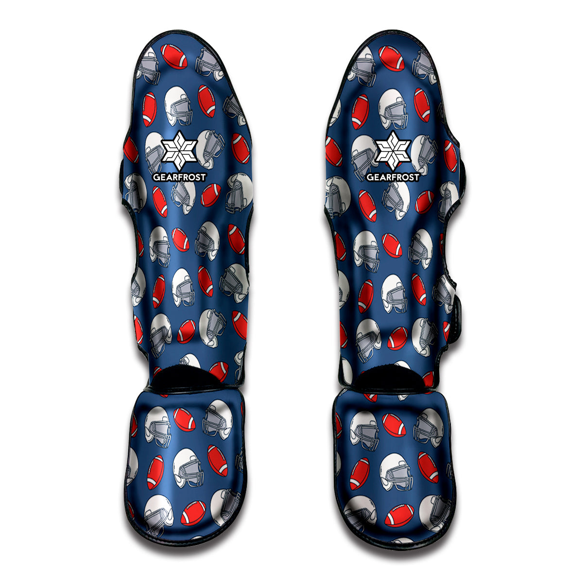 American Football Pattern Print Muay Thai Shin Guard