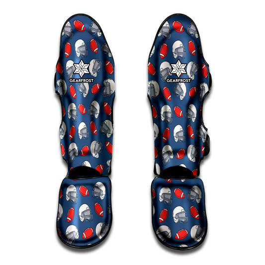 American Football Pattern Print Muay Thai Shin Guard