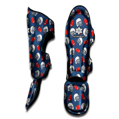 American Football Pattern Print Muay Thai Shin Guard