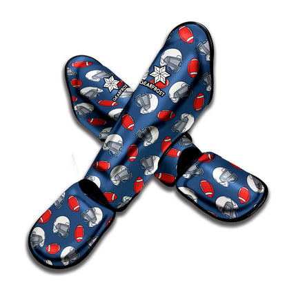 American Football Pattern Print Muay Thai Shin Guard