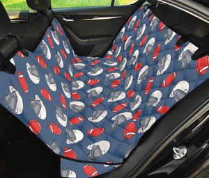 American Football Pattern Print Pet Car Back Seat Cover