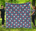 American Football Pattern Print Quilt
