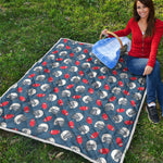 American Football Pattern Print Quilt