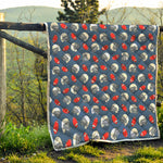 American Football Pattern Print Quilt