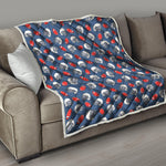 American Football Pattern Print Quilt