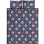 American Football Pattern Print Quilt Bed Set