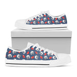 American Football Pattern Print White Low Top Shoes