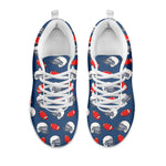 American Football Pattern Print White Sneakers