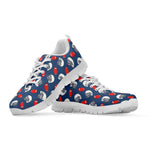American Football Pattern Print White Sneakers