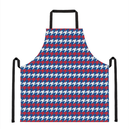 American Houndstooth Pattern Print Apron