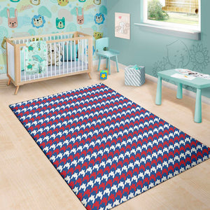 American Houndstooth Pattern Print Area Rug