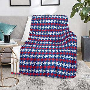 American Houndstooth Pattern Print Blanket