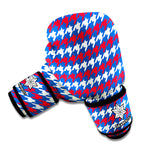 American Houndstooth Pattern Print Boxing Gloves