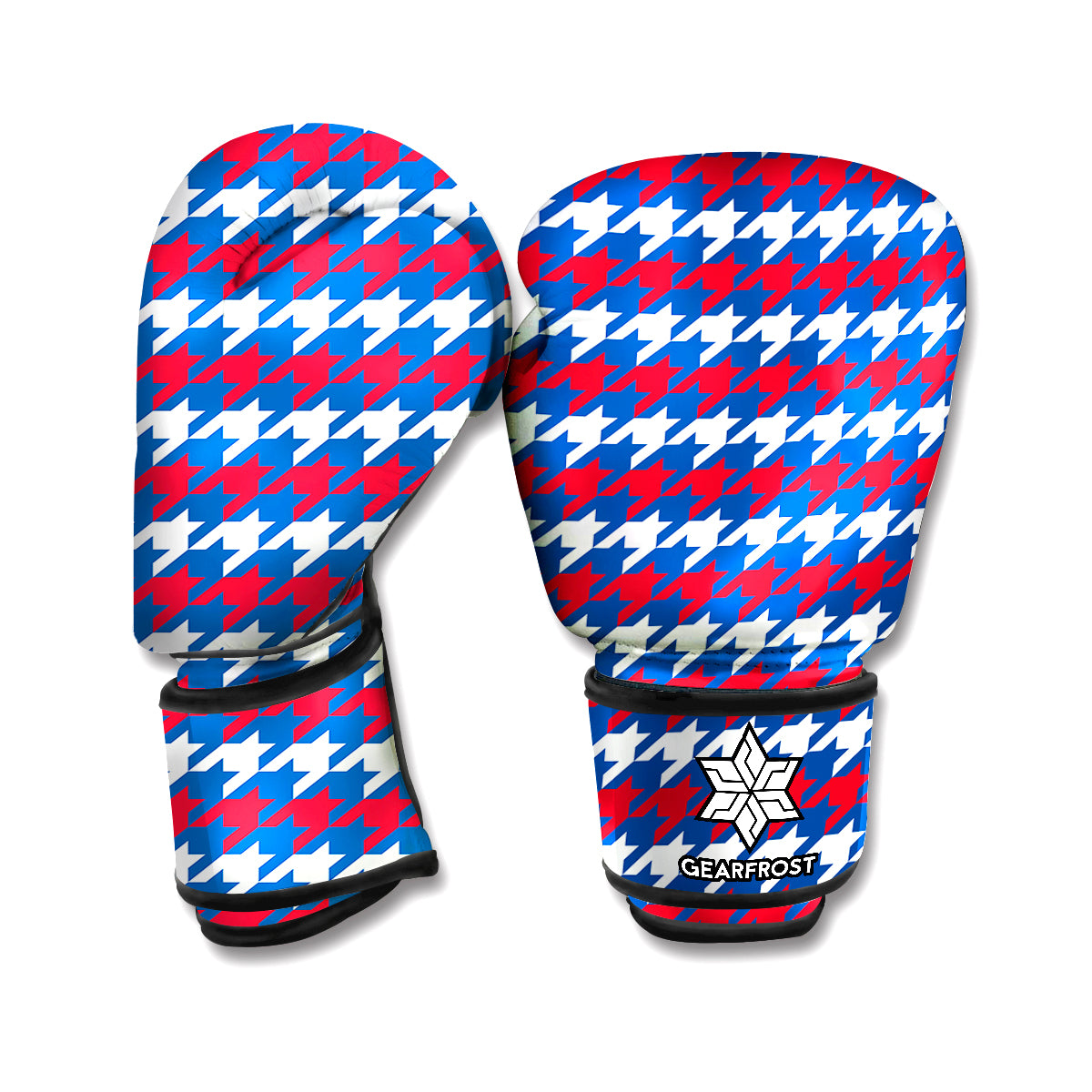 American Houndstooth Pattern Print Boxing Gloves