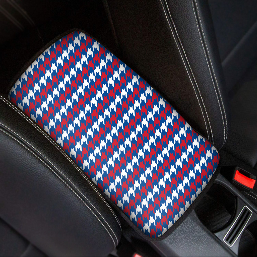 American Houndstooth Pattern Print Car Center Console Cover