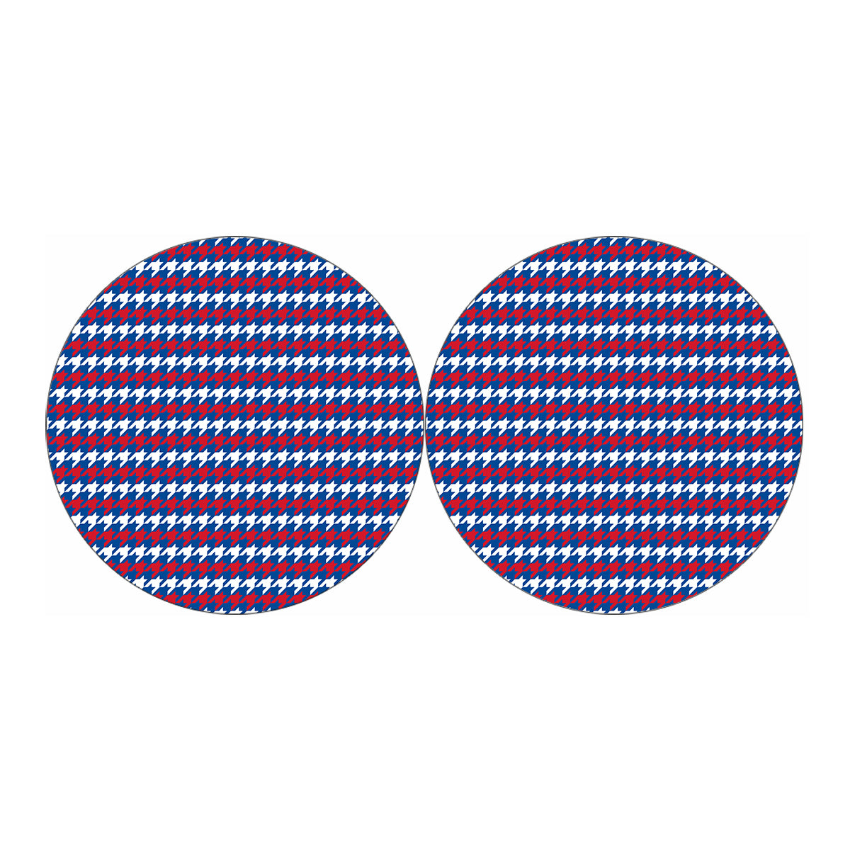 American Houndstooth Pattern Print Car Coasters